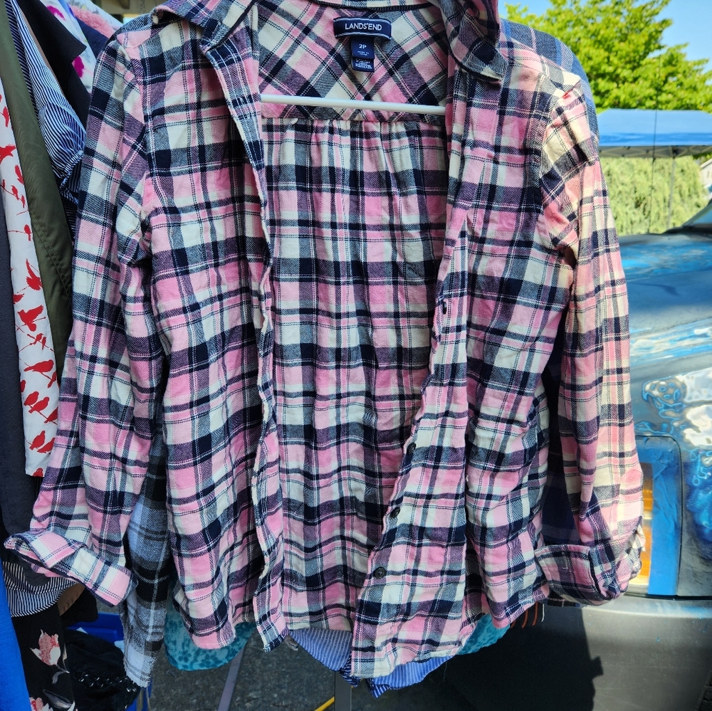 Lañds end 2P Juniors flannel shirt